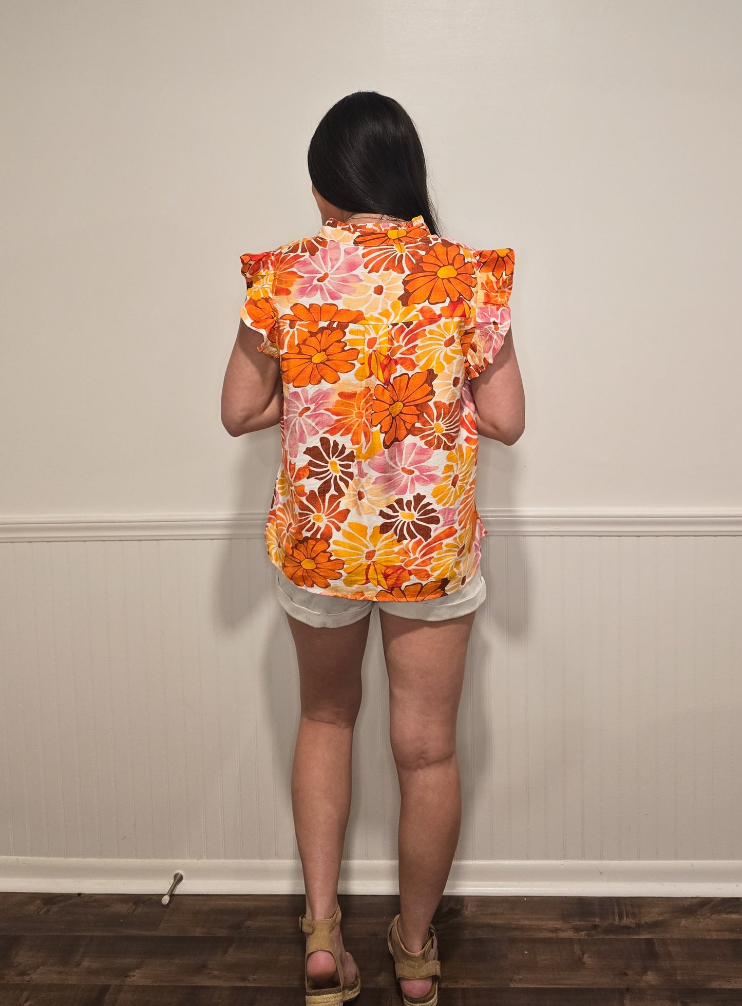 In Full Bloom Flutter Top